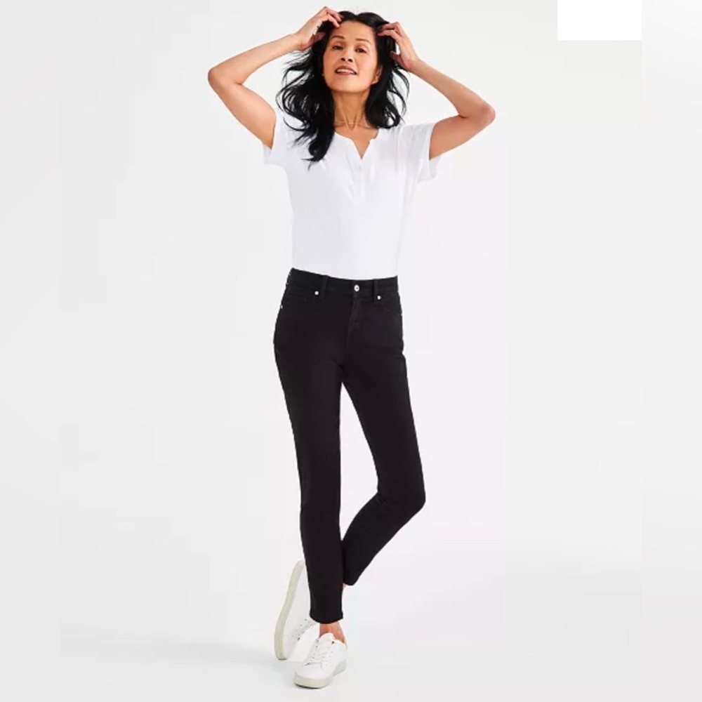 463M Style & Co Women's Mid-Rise Curvy Skinny Jeans - Size: 4P